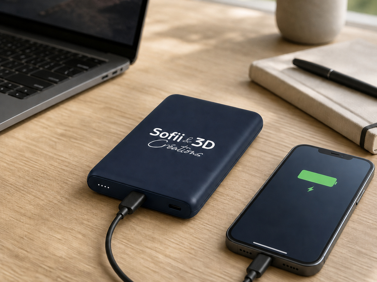 Batterie externe personnalisée Sofii & 3D Créations