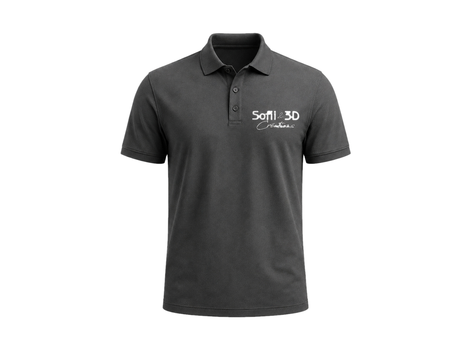 Polo anthracite personnalisé Sofii & 3D Créations