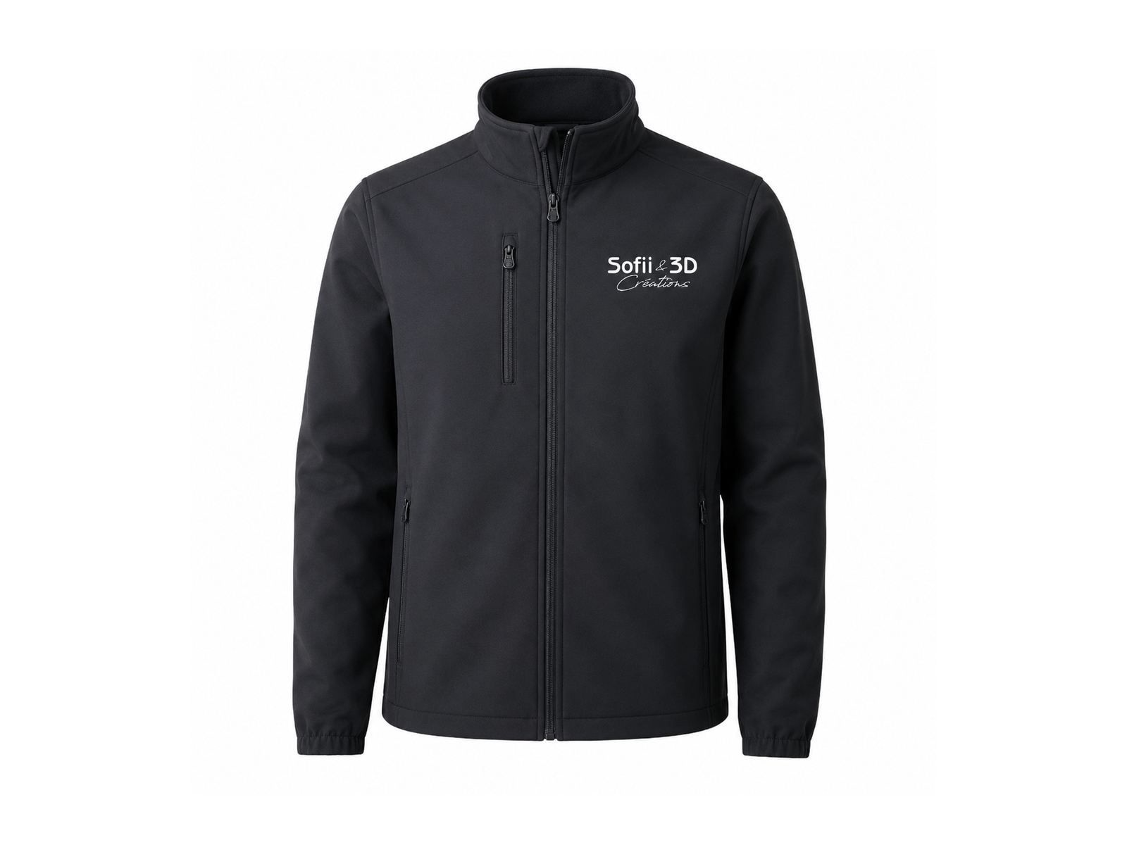 Veste softshell anthracite personnalisée Sofii & 3D Créations