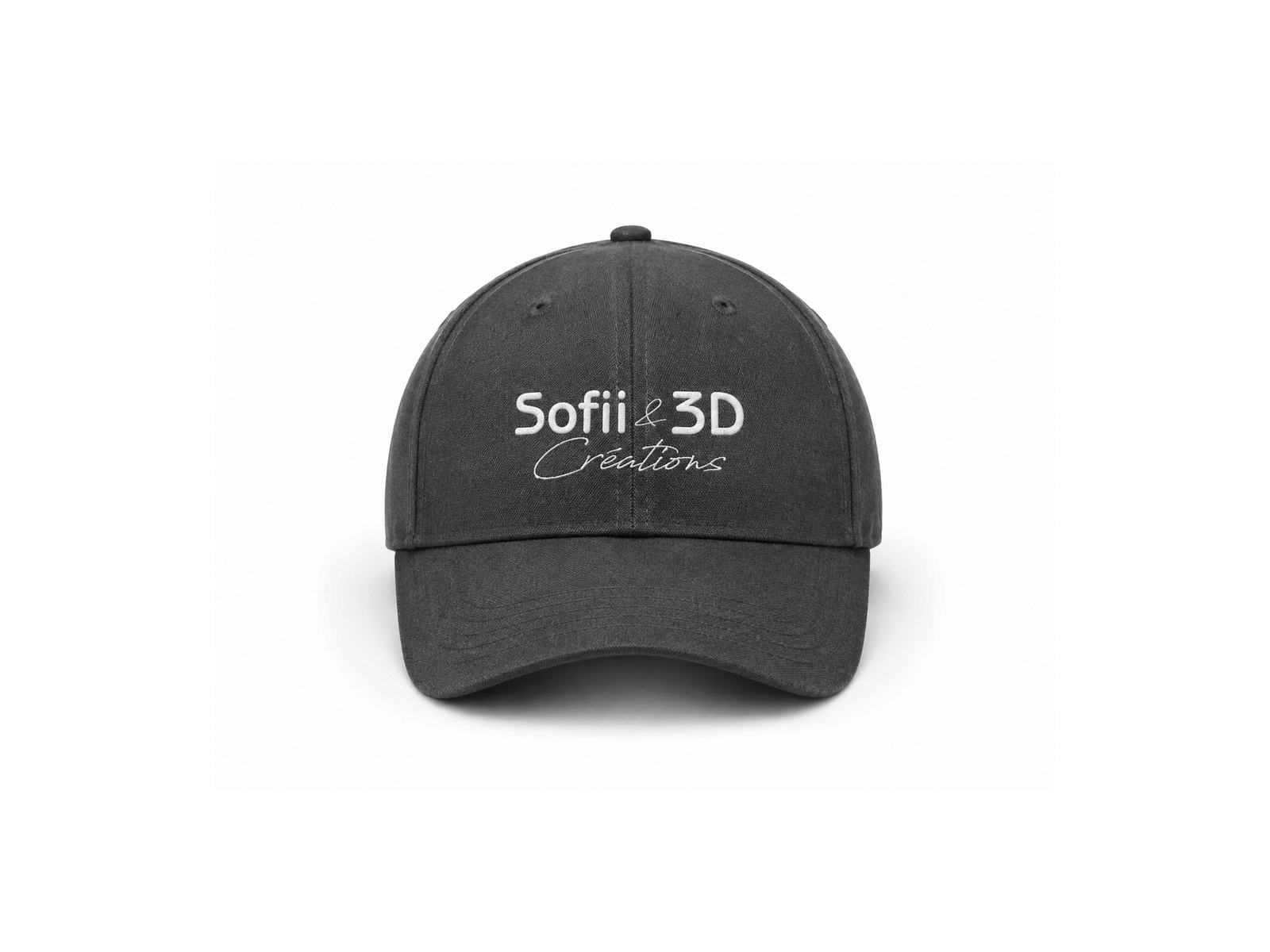 Casquette anthracite personnalisée Sofii & 3D Créations
