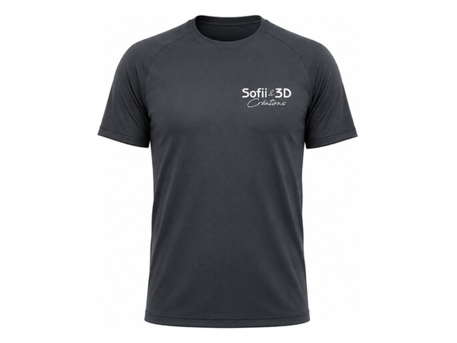 Tee-shirt de sport anthracite personnalisé Sofii & 3D Créations