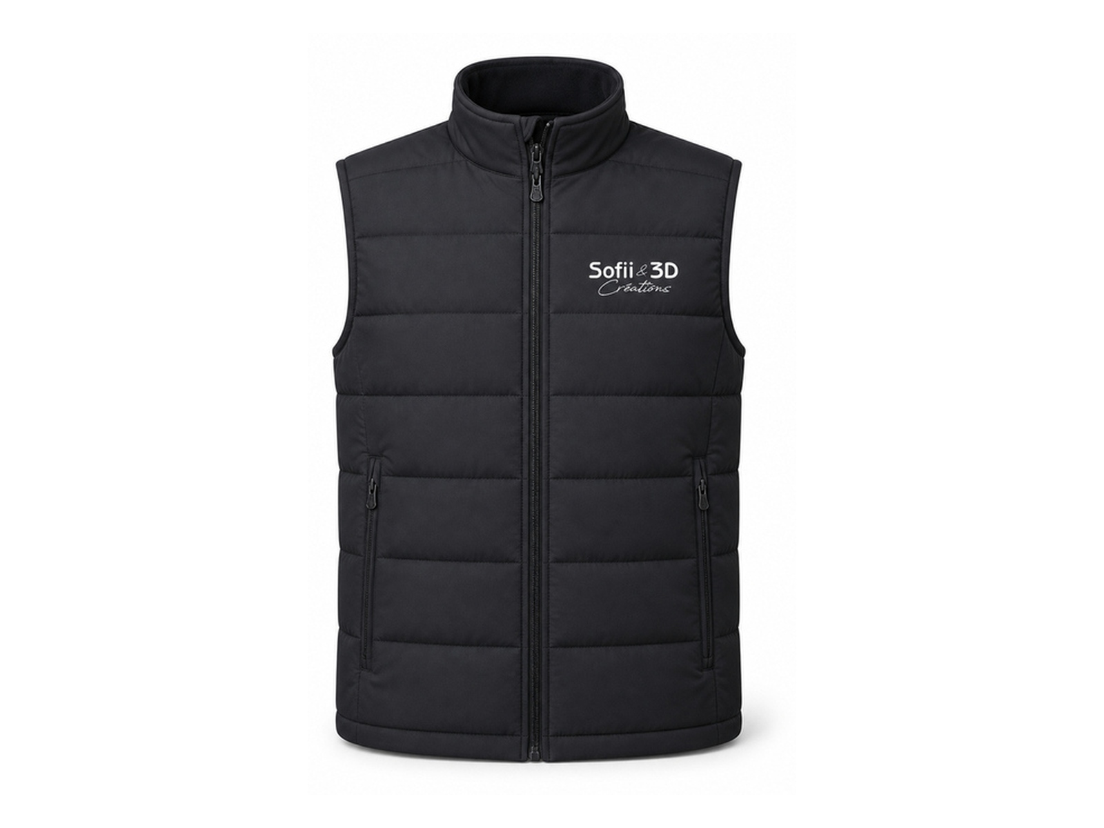 Doudoune sans manches anthracite personnalisée Sofii & 3D Créations